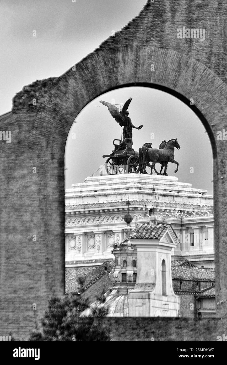 Une image de l'autel de la patrie à Rome Banque D'Images