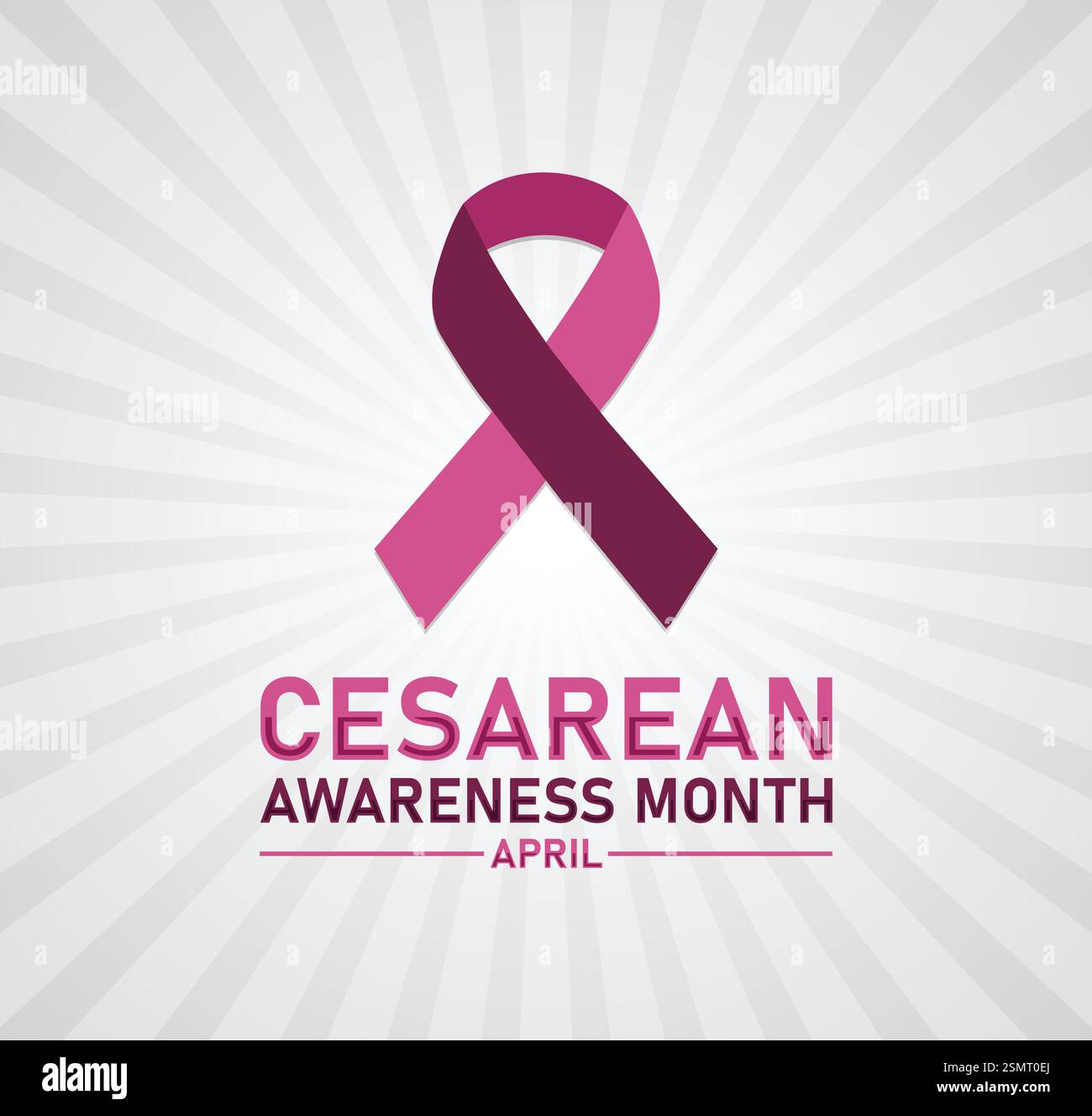 Illustration vectorielle du mois de la sensibilisation à la césarienne. Avril. Concept de vacances. Modèle pour fond, bannière, carte, affiche avec inscription de texte. Illustration de Vecteur