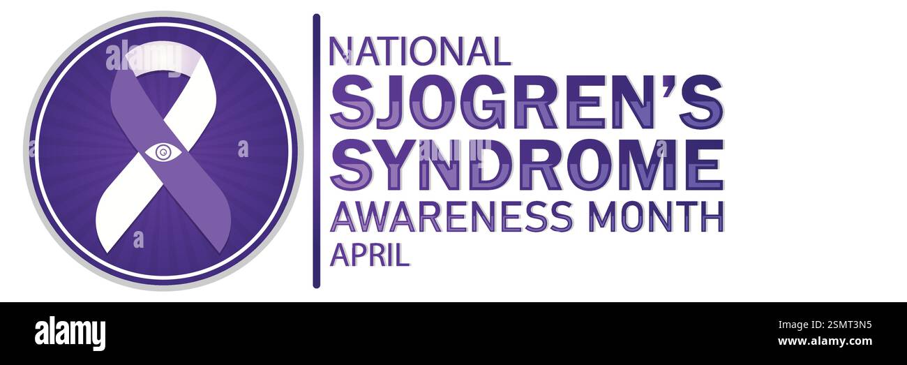 Mois national de sensibilisation au syndrome de Sjogren. Avril. Convient pour carte de vœux, affiche et bannière. Illustration vectorielle. Illustration de Vecteur