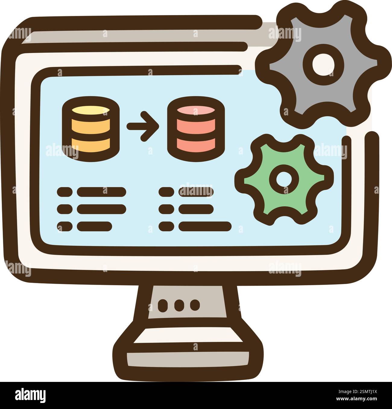 Illustration et graphique du vecteur de technologie de l'information Doodle. Fait partie de la catégorie science. Illustration de Vecteur