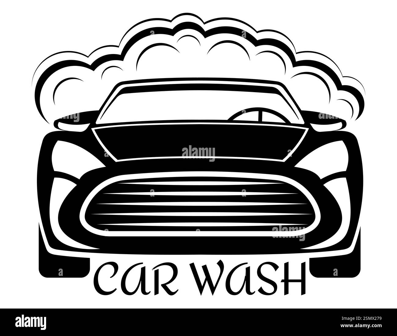 logo de lavage de voiture pour votre entreprise ou illustration vectorielle d'entreprise isolé sur fond blanc Banque D'Images
