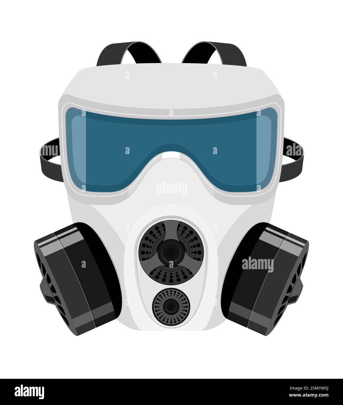 masque respiratoire respirateur pour la protection contre les maladies et les infections transmises par les gouttelettes aéroportées arrêter le virus plat illustration vectorielle est Illustration de Vecteur