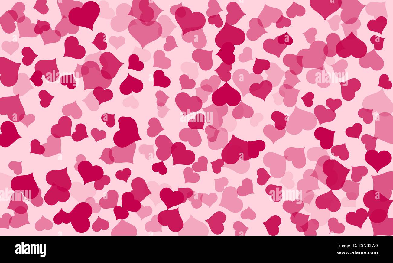 Joyeux fond de Saint Valentin. Cœurs abstraits pour la conception de fond de Saint-Valentin. Illustration vectorielle. Illustration de Vecteur