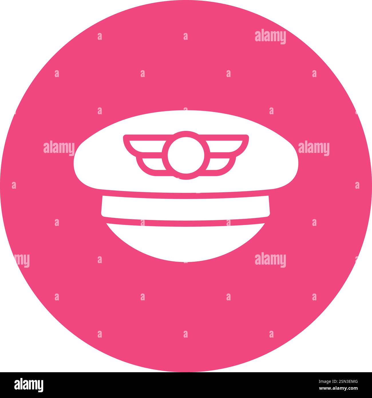 Illustration de conception d'icône de vecteur de chapeau pilote Illustration de Vecteur