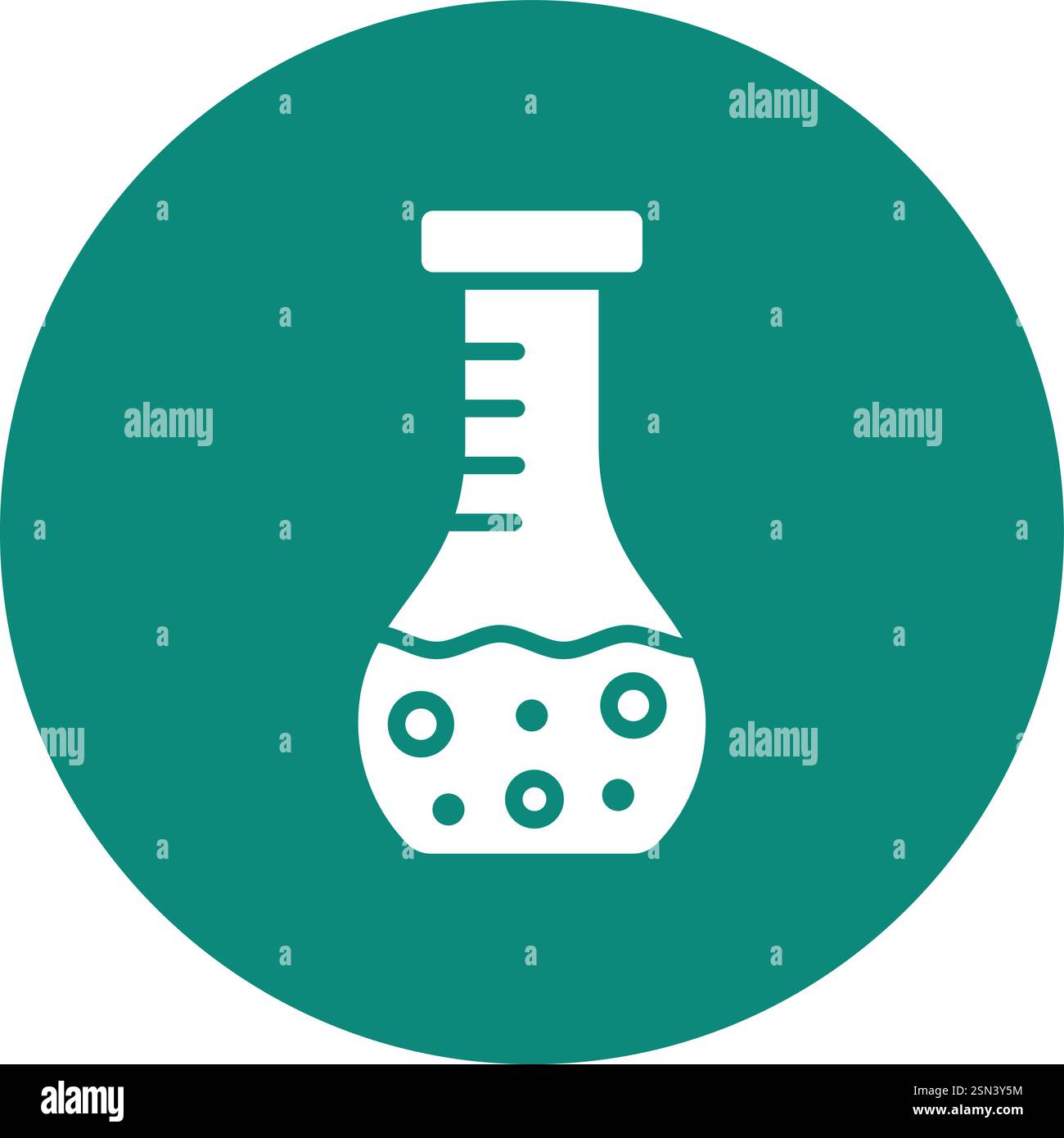 Illustration de conception d'icône de vecteur de flacon volumétrique Illustration de Vecteur