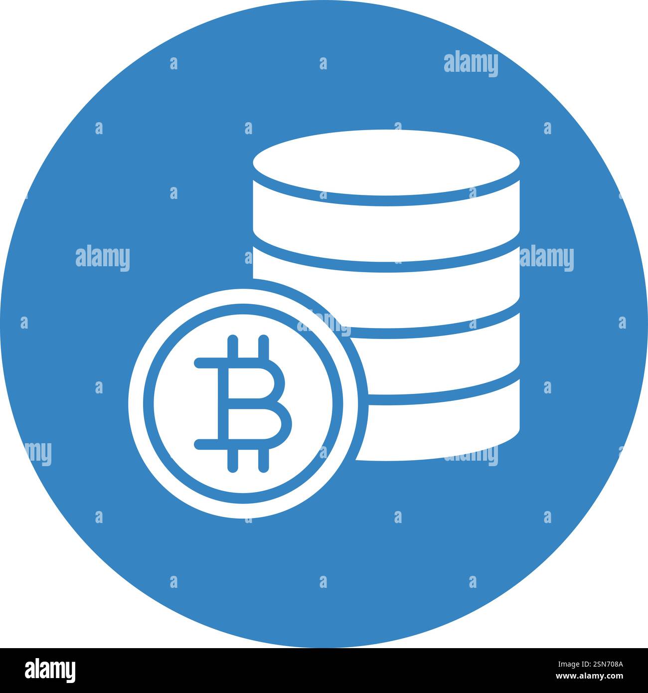 Illustration de conception d'icône de vecteur Bitcoin Illustration de Vecteur