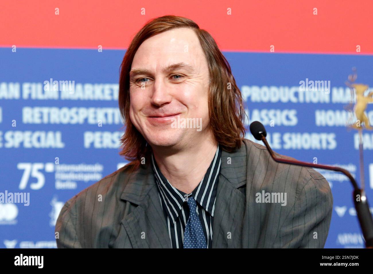 Lars Eidinger BEI der Pressekonferenz zum Kinofilm 'Das Licht / The Light' auf der Berlinale 2025 / 75. Internationale Filmfestspiele Berlin im Hotel Grand Hyatt. Berlin, 13.02.2025 Banque D'Images