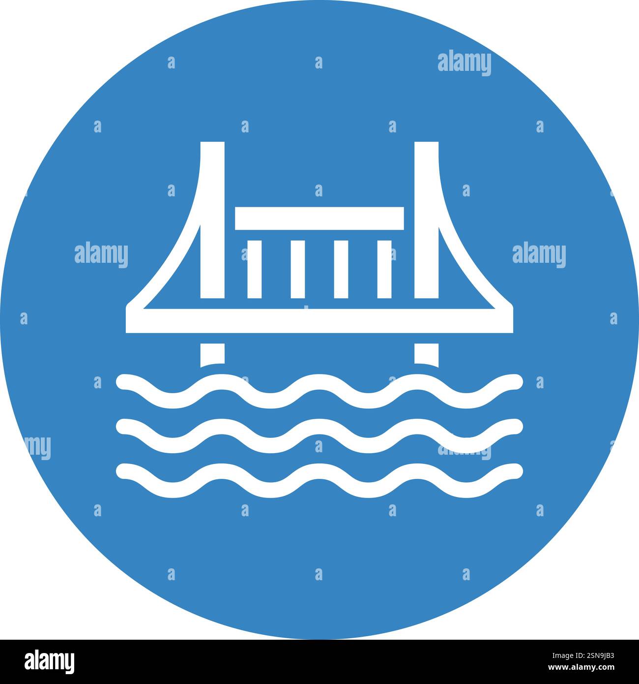 Illustration de conception d'icône de vecteur de pont Illustration de Vecteur