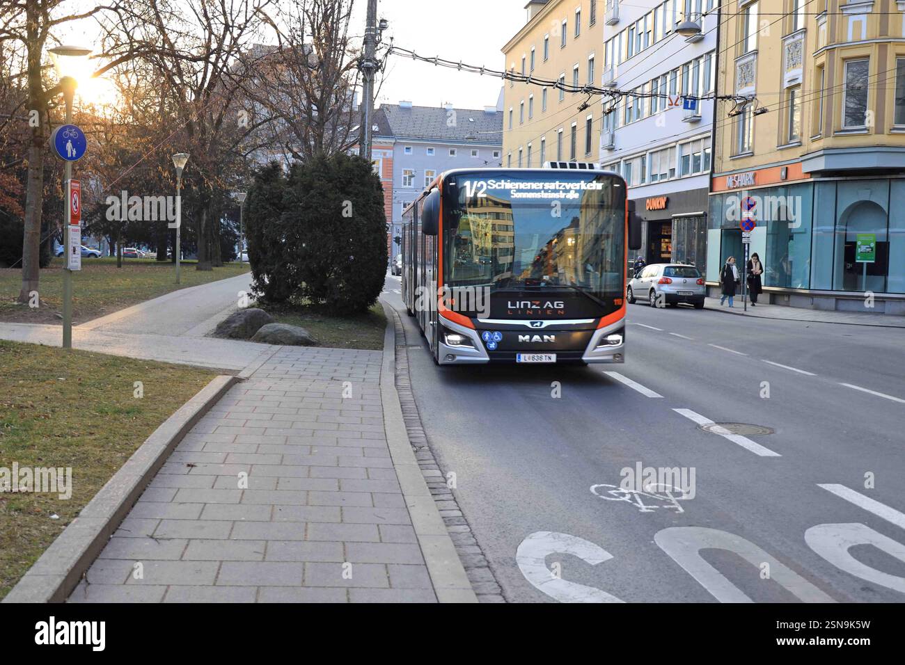 Linz Bus 13.02.2025, Linz, AUT, Unterwegs in Oberösterreich, Themenbild ...