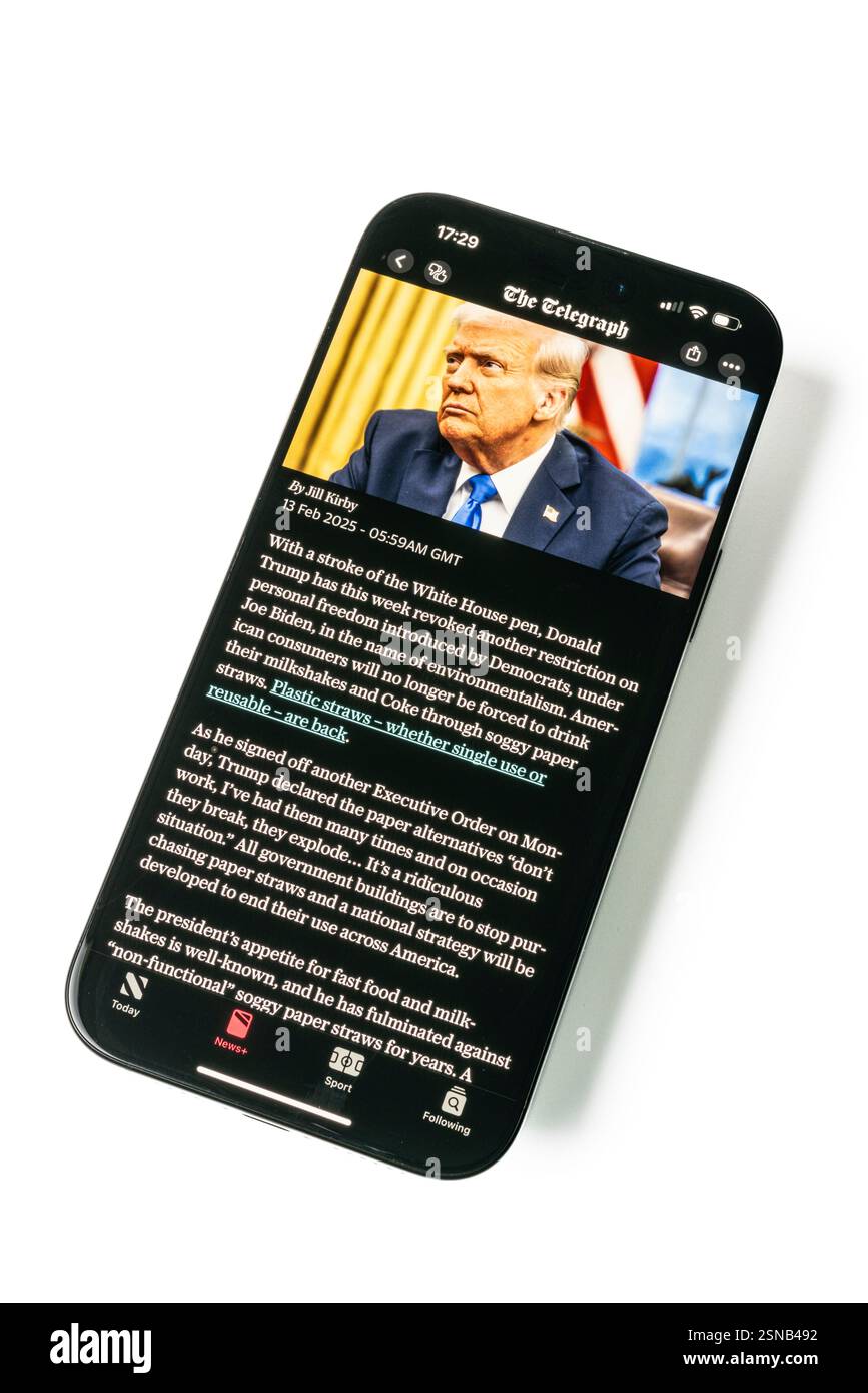 Donald Trump s’est une fois de plus positionné comme un champion de la liberté personnelle en révoquant une autre restriction environnementale imposée par les démocrates. Banque D'Images