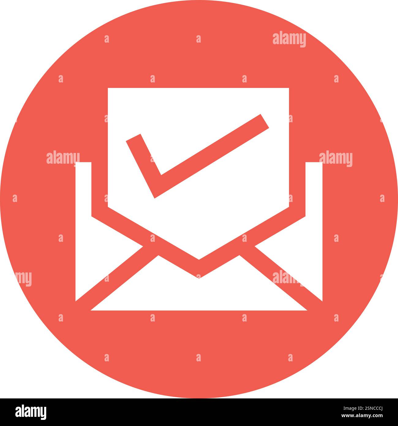 Illustration de conception d'icône vectorielle d'e-mail vérifiée Illustration de Vecteur