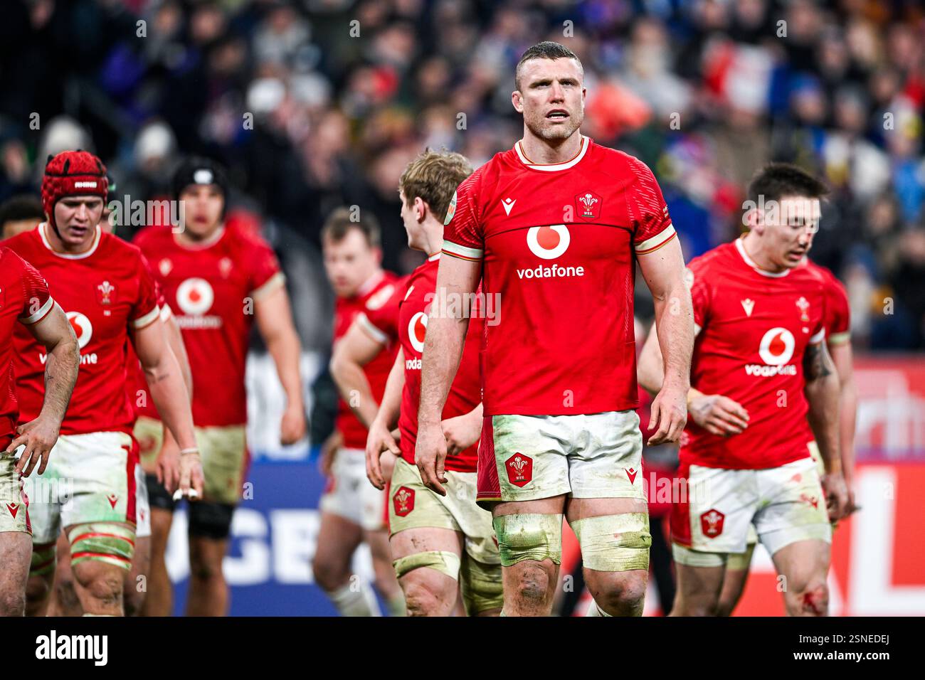 Will Rowlands lors du 6 ou 6 Nations Championship rugby match France VS Wales au stade de France à Saint Denis près de Paris, le 31 janvier 2025. Crédit : Victor Joly/Alamy Live News Banque D'Images
