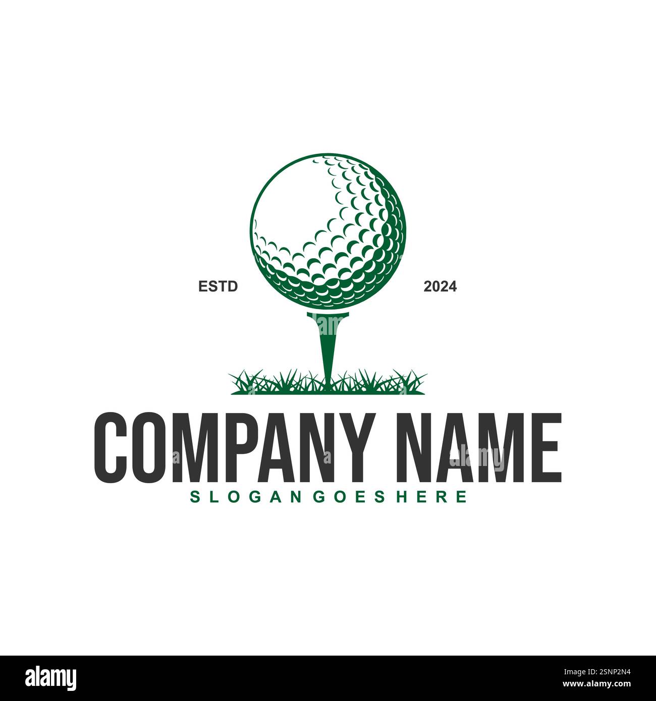 Logo de golf, vecteur de modèle de conception de logo de golf. Illustration de Vecteur