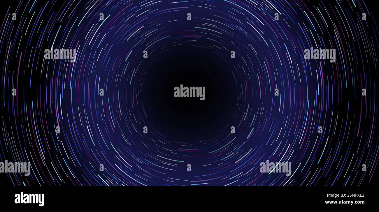 abstrait bleu foncé néon violet tunnel fractal burst arrière-plans lignes futuristes pour papier peint, en-tête de page web, bannières web, vente au détail de signe de commerce électronique Illustration de Vecteur