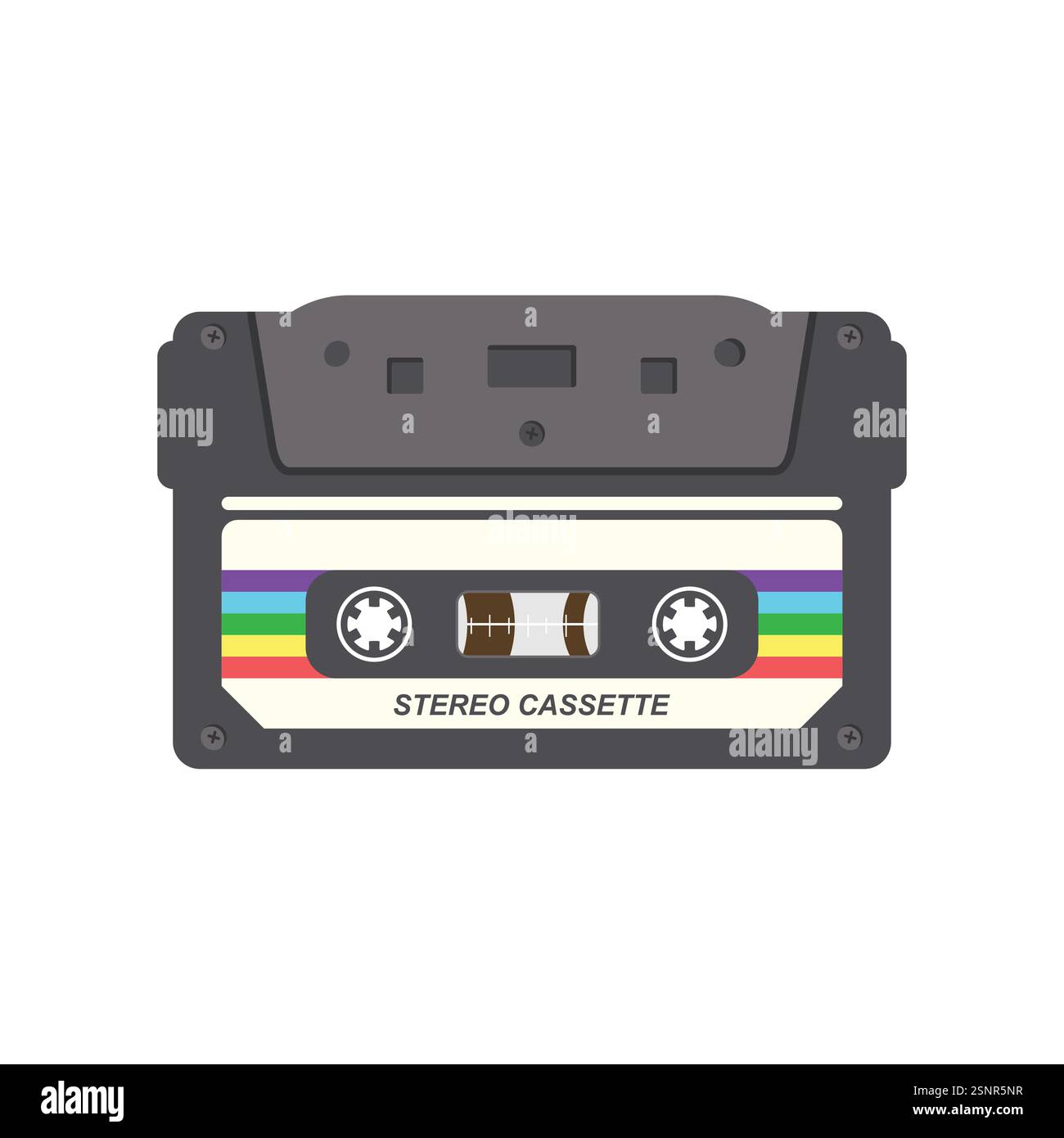 Icônes de cassette. Vecteur de bande cassette vintage élégant. Vecteur de cassettes audio anciennes colorées. Icône de cassette simple. Vecteur de bande musicale. Illustration de Vecteur