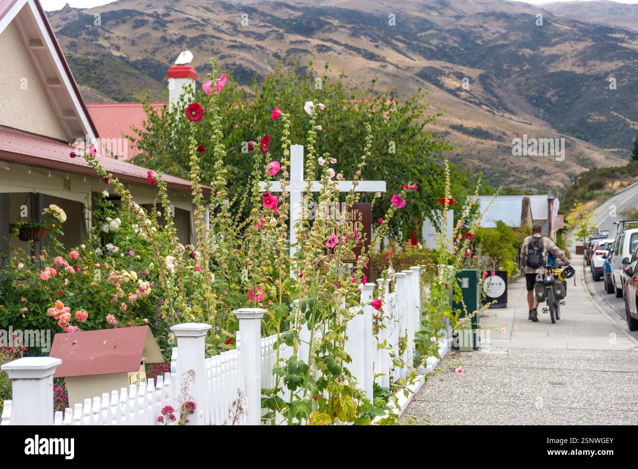 Scène de rue, Sunderland Street, Clyde, Central Otago, Otago, île du Sud, Nouvelle-Zélande Banque D'Images