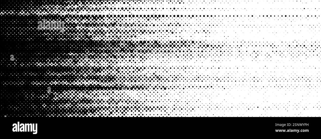 Fond grunge rayé en demi-teinte. Texture de bruit de grain de décoloration. Papier peint sablonneux à pois pop art. Toile de fond rétro pixelisée. Superposition comique de style anime ou manga. Modèle de demi-ton de conception graphique vectorielle Illustration de Vecteur