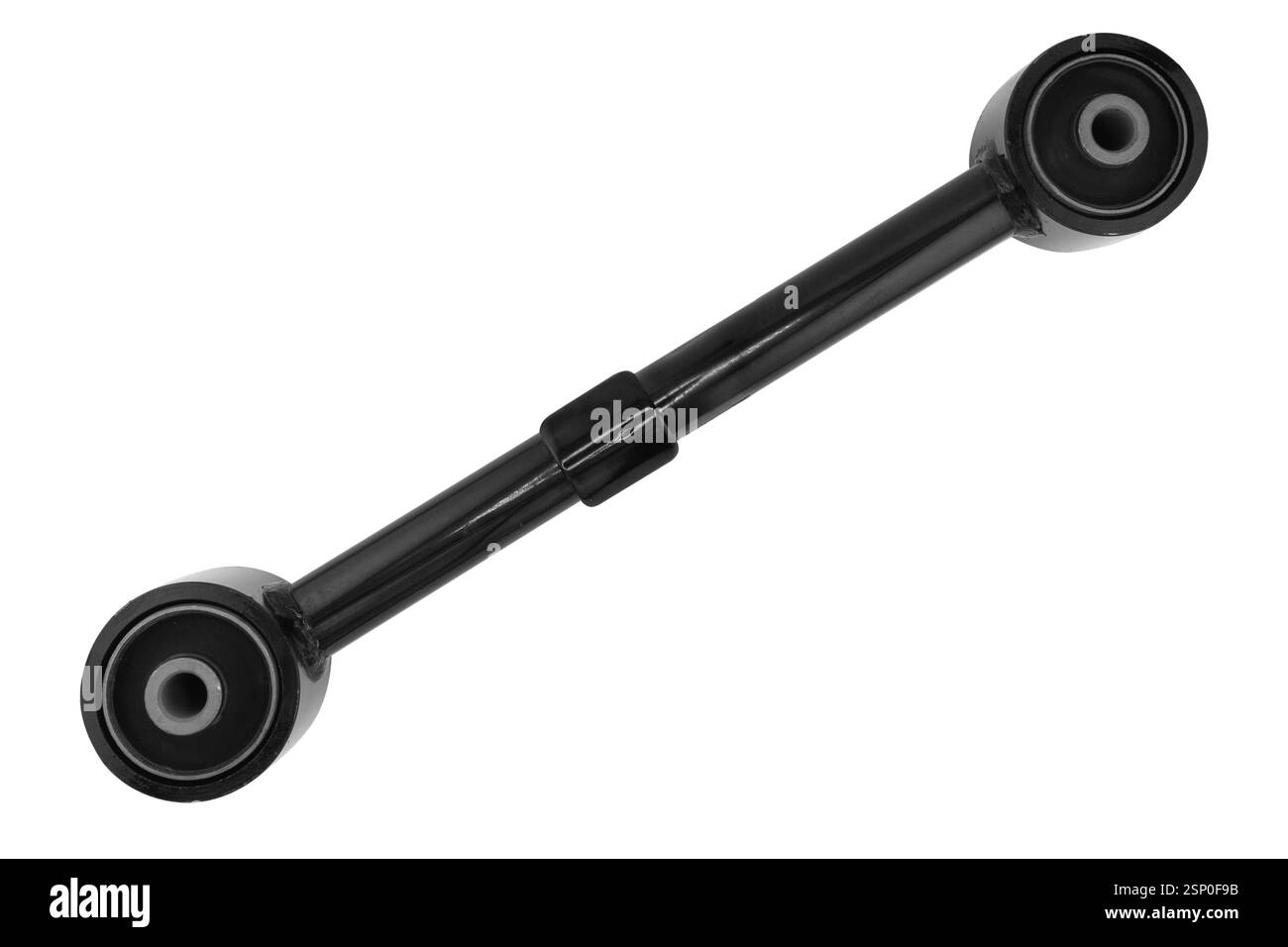 Bras inférieur de suspension avant isolé.Nouveau bras de suspension de roue de voiture isolé sur fond blanc.Pièces de rechange de qualité pour l'entretien ou l'entretien des voitures Banque D'Images