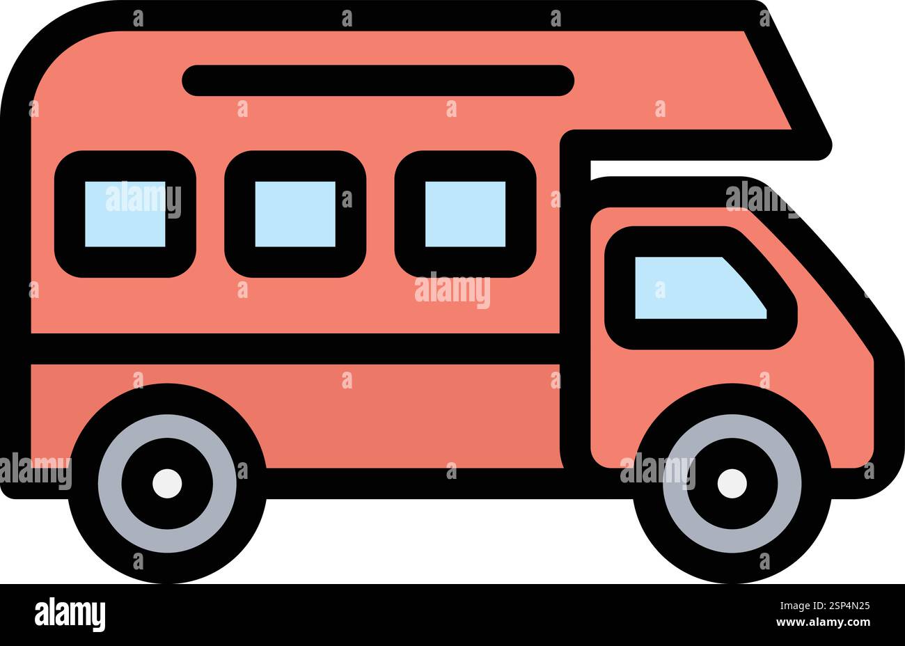 Illustration de conception d'icône de vecteur de camping-car Illustration de Vecteur