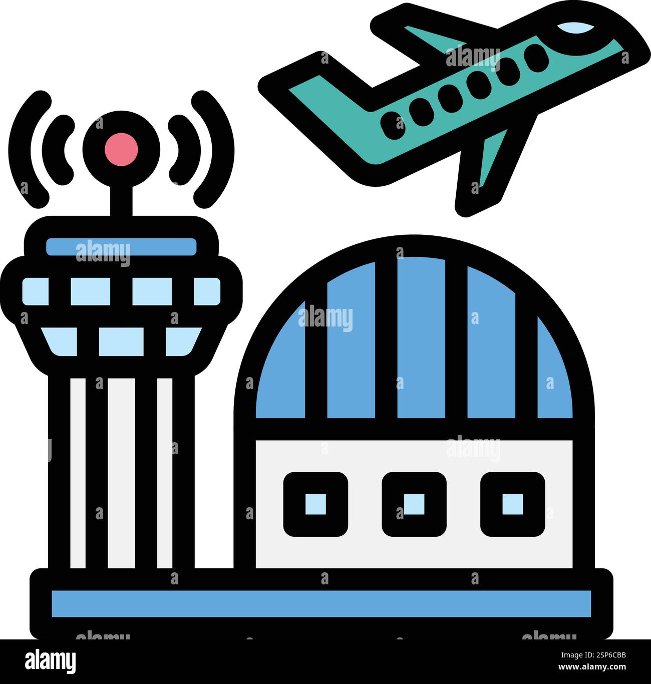 Illustration de conception d'icône de vecteur d'aéroport Illustration de Vecteur