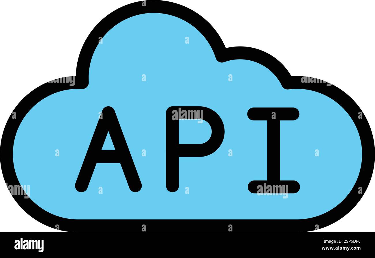 Illustration de conception d'icône vectorielle API Illustration de Vecteur