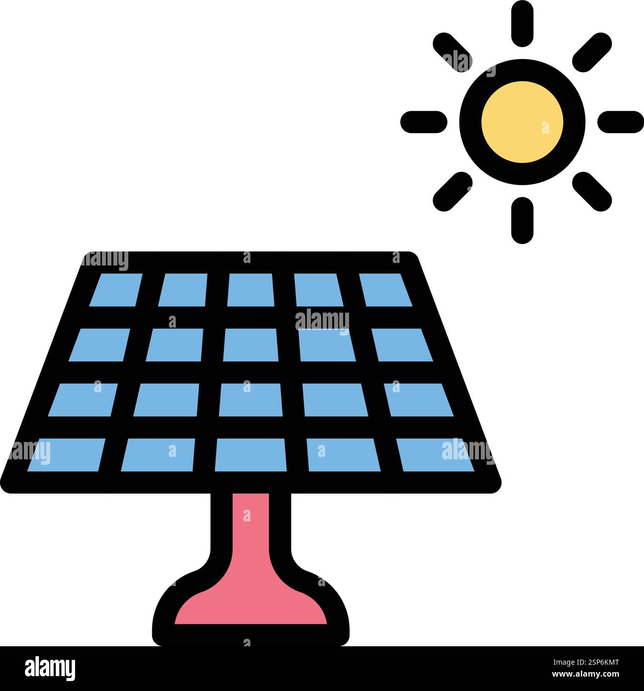 Illustration de conception d'icône de vecteur de panneau solaire Illustration de Vecteur