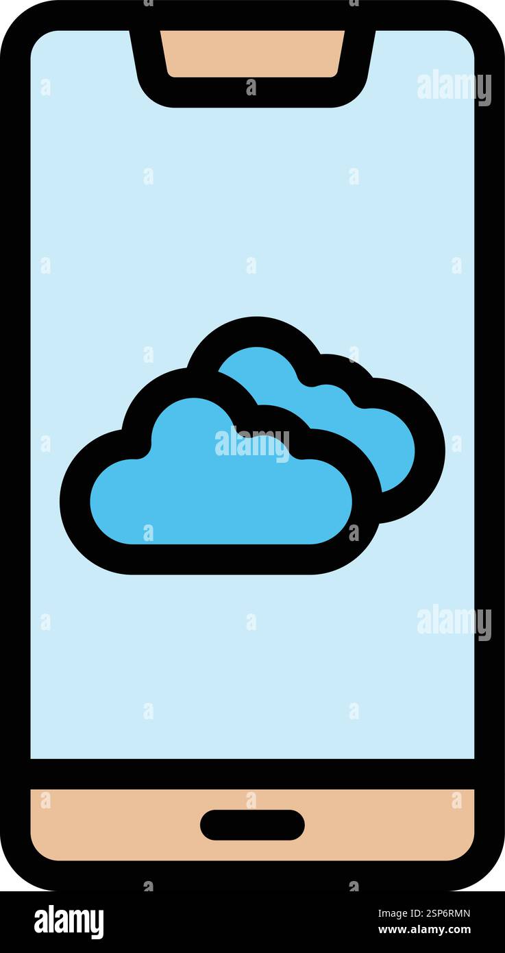 Illustration de la conception d'icône Vector de l'application météo Illustration de Vecteur