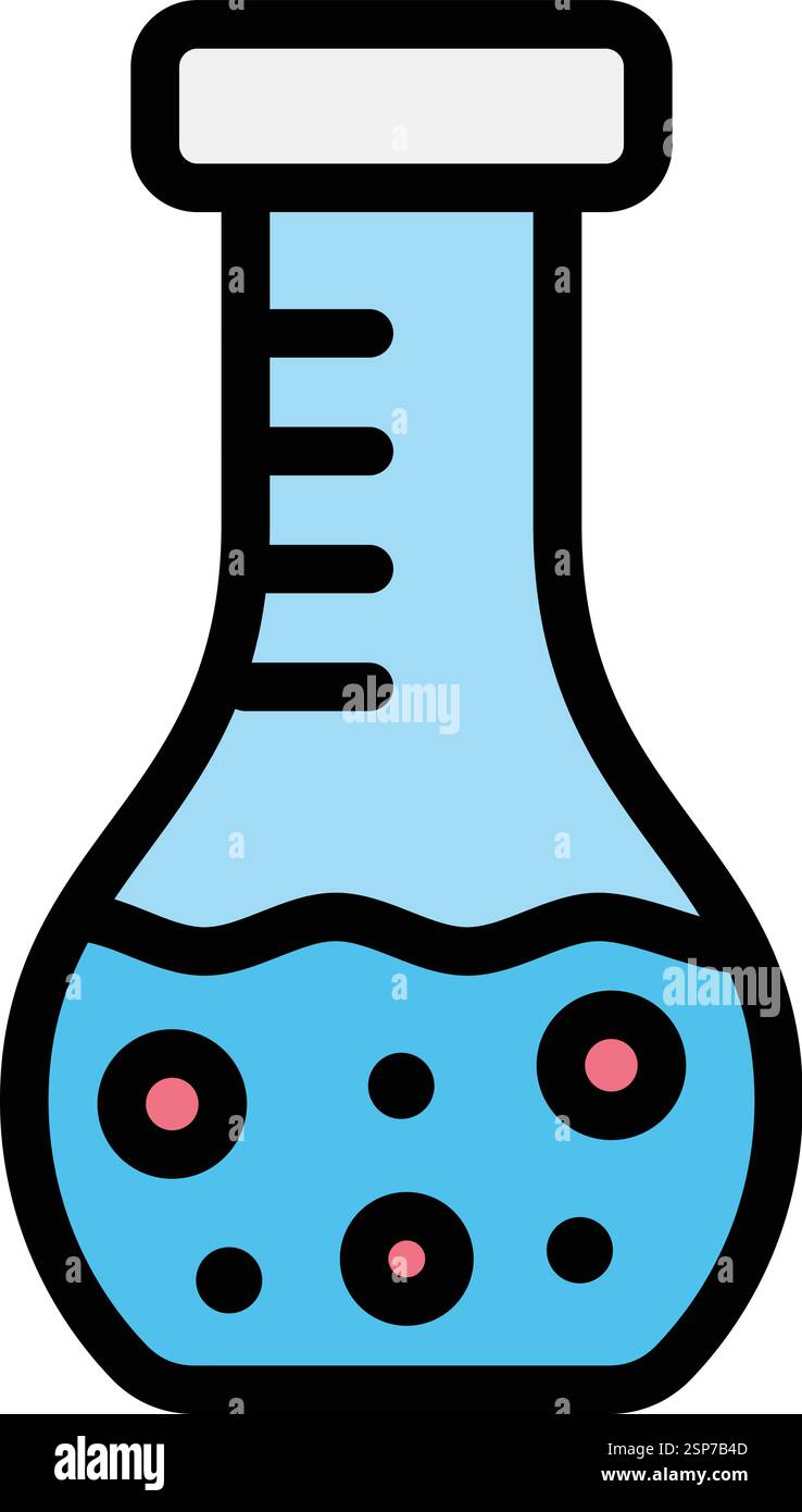 Illustration de conception d'icône de vecteur de flacon volumétrique Illustration de Vecteur