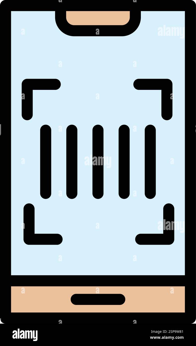 Illustration de conception d'icône de vecteur de code à barres Illustration de Vecteur