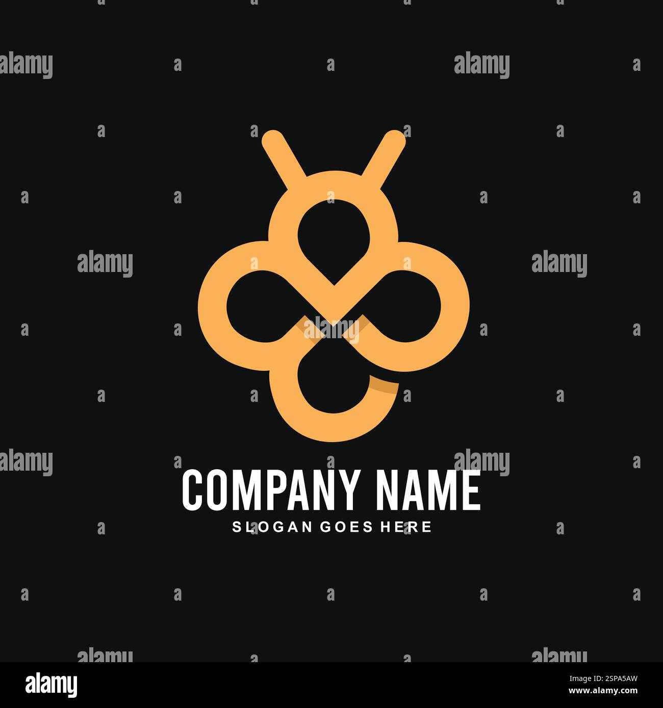 Lettre initiale B logo Bee design. Illustration vectorielle de linéaire d'abeille moderne pour l'entreprise. Modèle d'icône de ligne de conception moderne Illustration de Vecteur