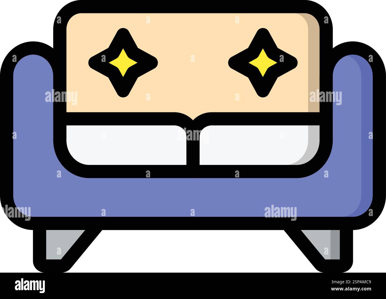 Illustration de conception d'icône de vecteur de canapé Illustration de Vecteur