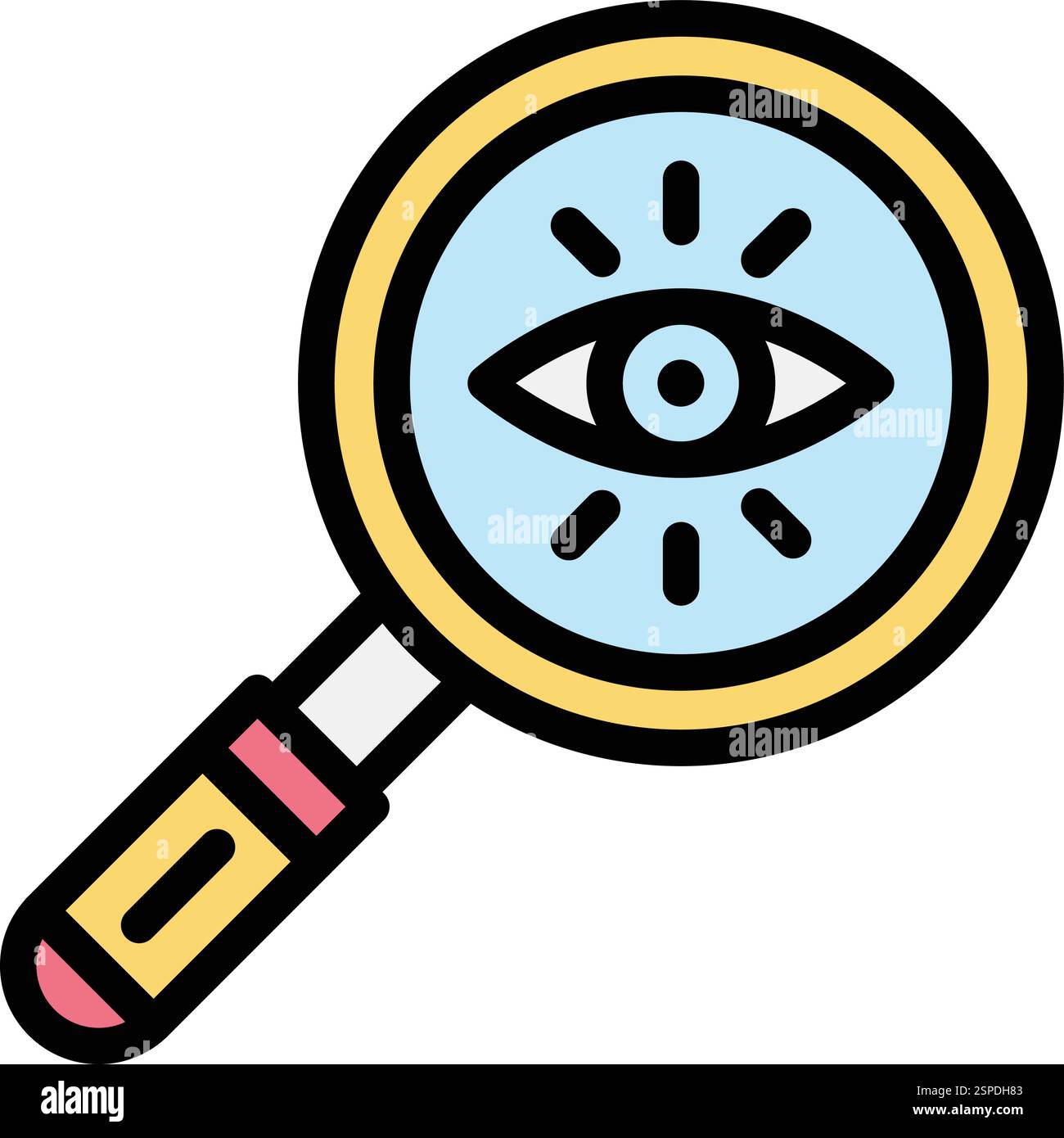Recherche oculaire icône vectorielle illustration de conception Illustration de Vecteur