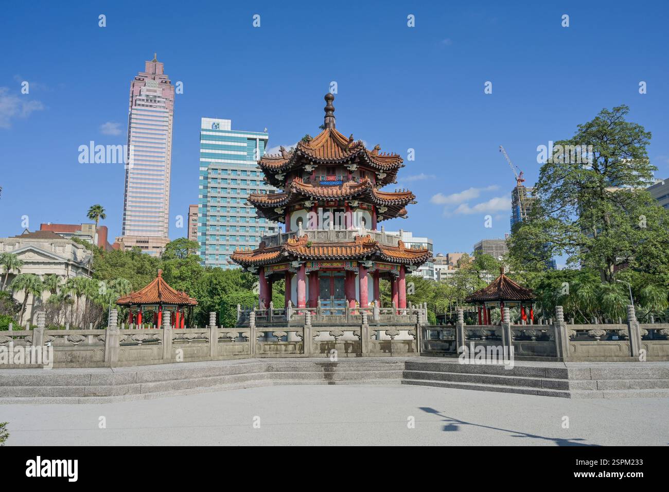 Große Pagode im 228 Peace Memorial Park, Taipeh, Taïwan Banque D'Images