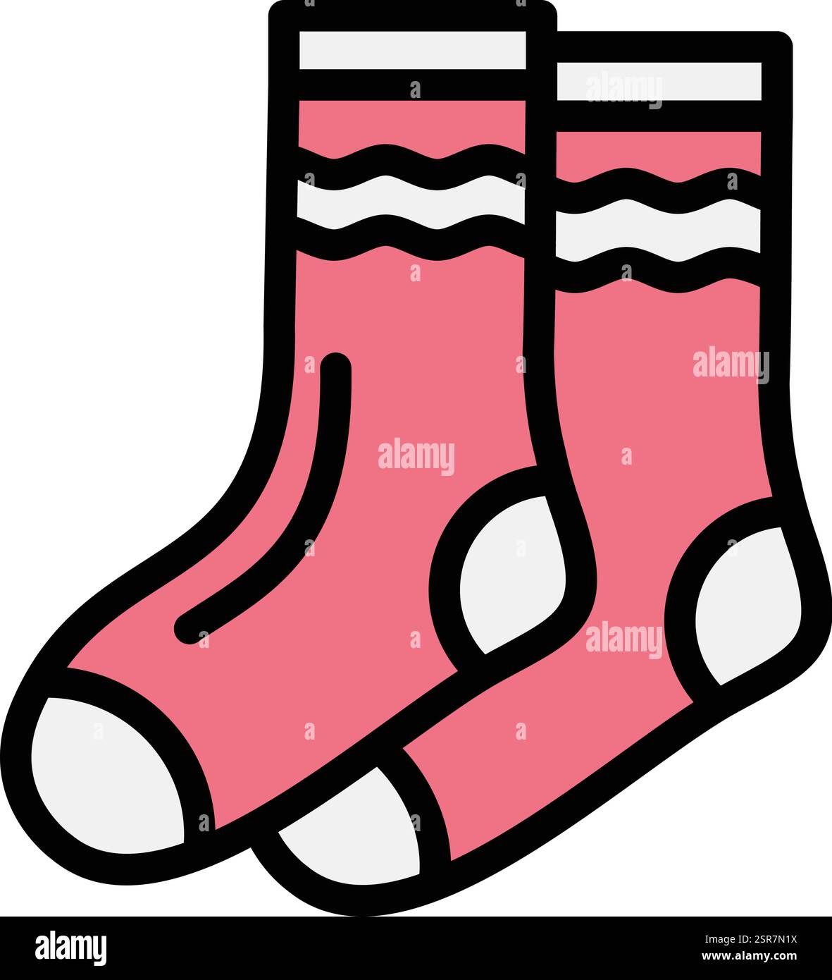Illustration de conception d'icône de vecteur de chaussette Illustration de Vecteur