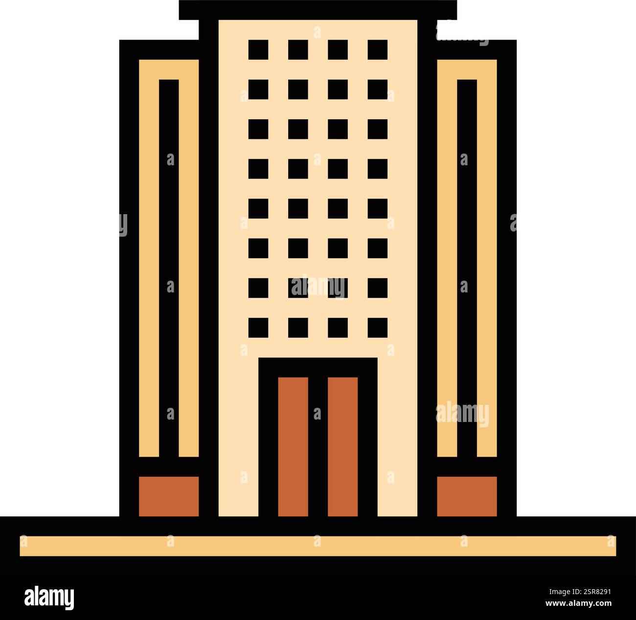 Illustration de conception d'icône de vecteur d'hôtel Illustration de Vecteur