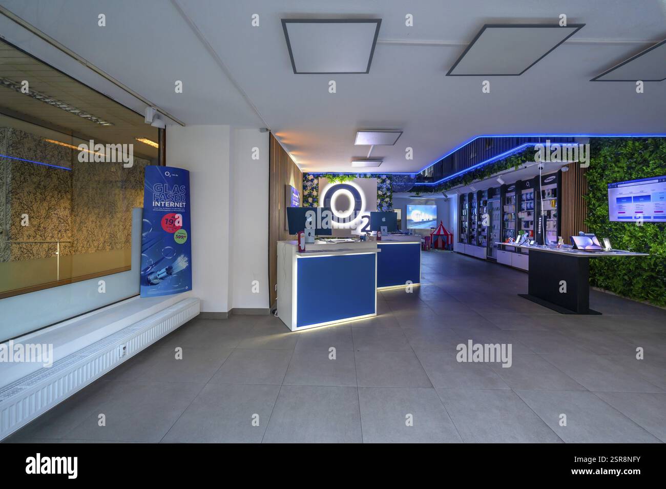 Bureau de l'opérateur de téléphonie mobile O2, Nuremberg, moyenne Franconie, Bavière, Allemagne, Europe Banque D'Images