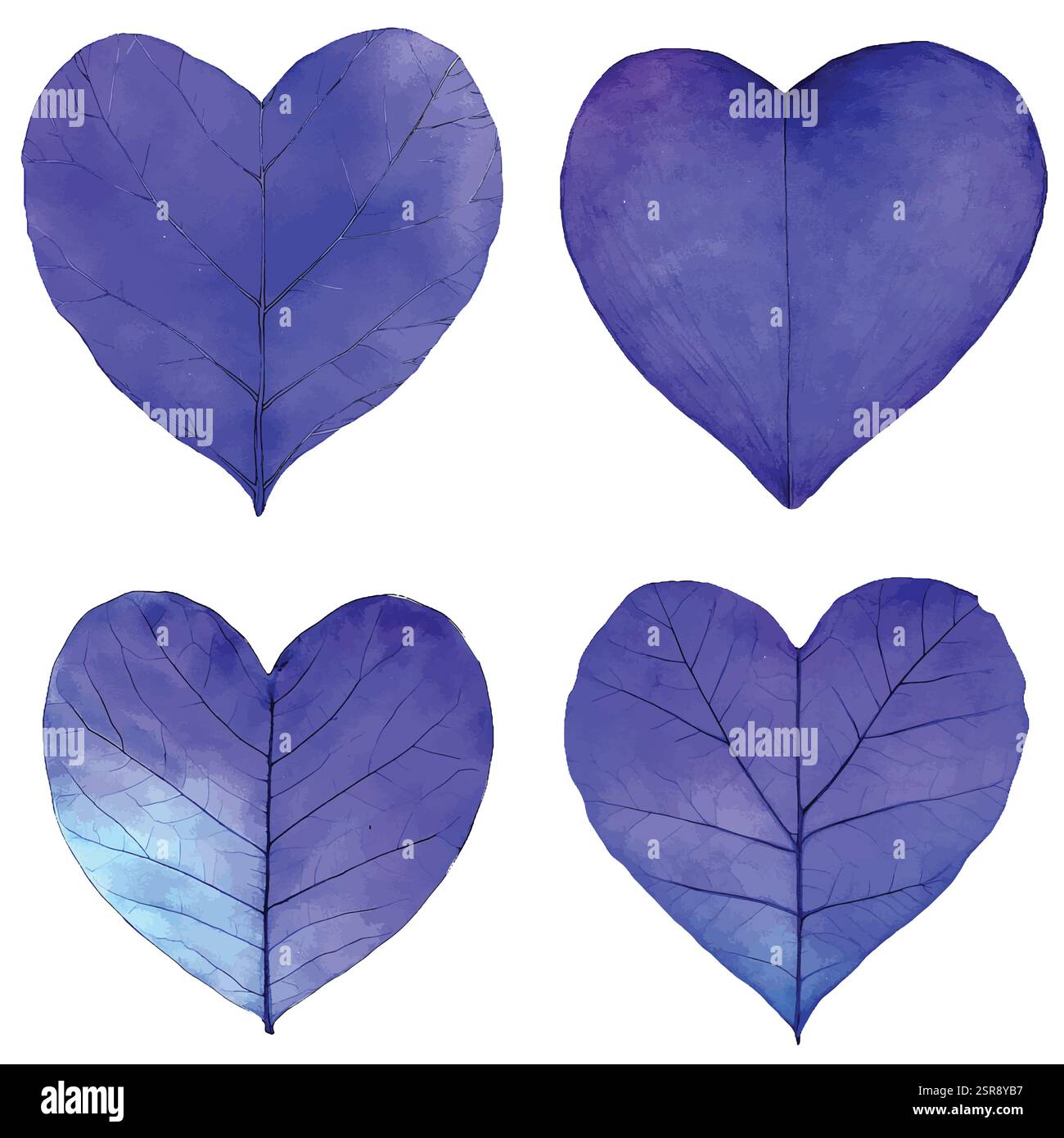 Une illustration d'aquarelle dessinée à la main de l'ensemble d'aquarelle d'oreiller en forme de coeur qui a été tracée par image et vectorisée. L'illustration est parfaite pour n'importe quel de Illustration de Vecteur