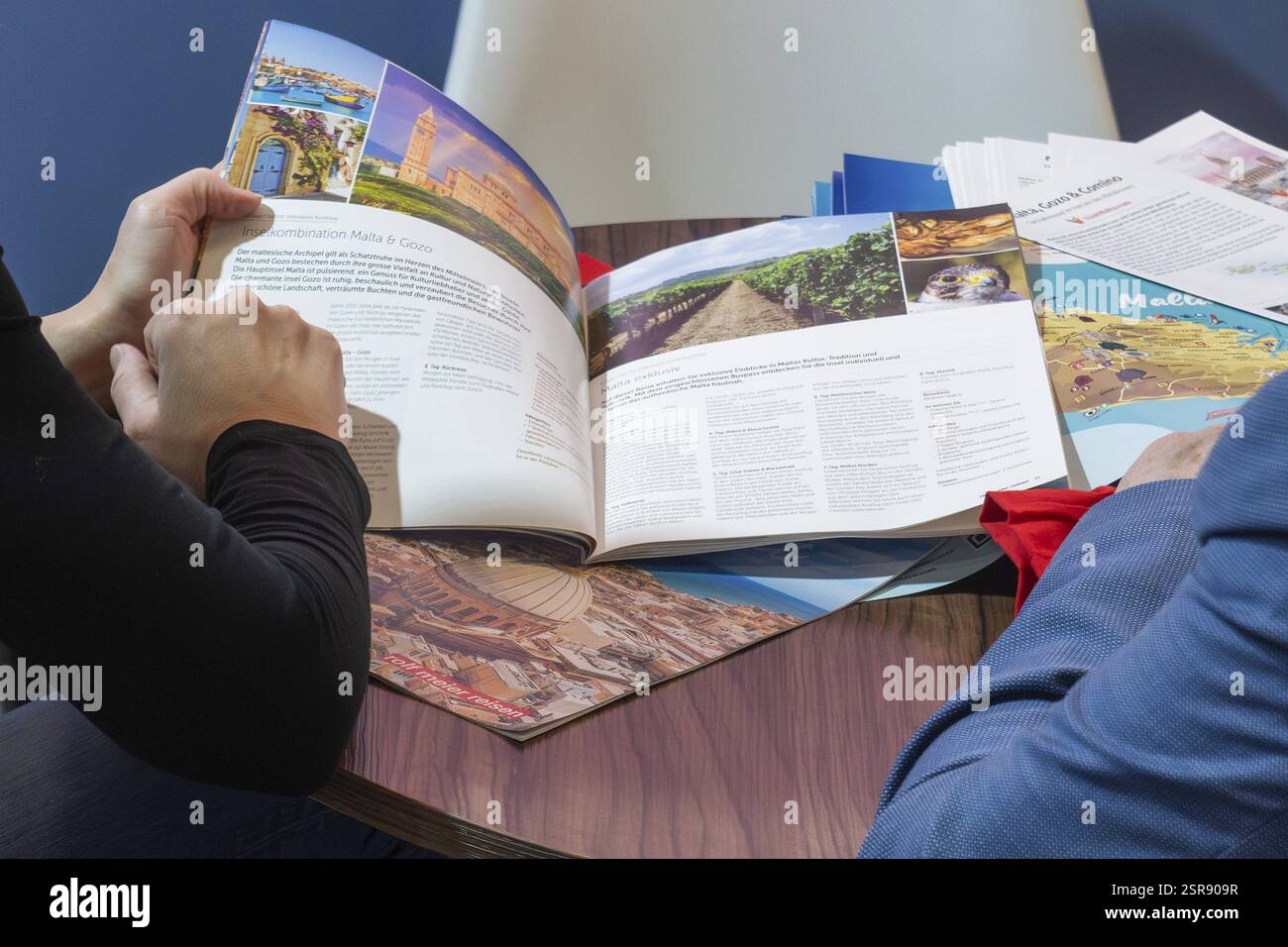 Brochure de voyage photo Symbol Malta Gozo Banque D'Images