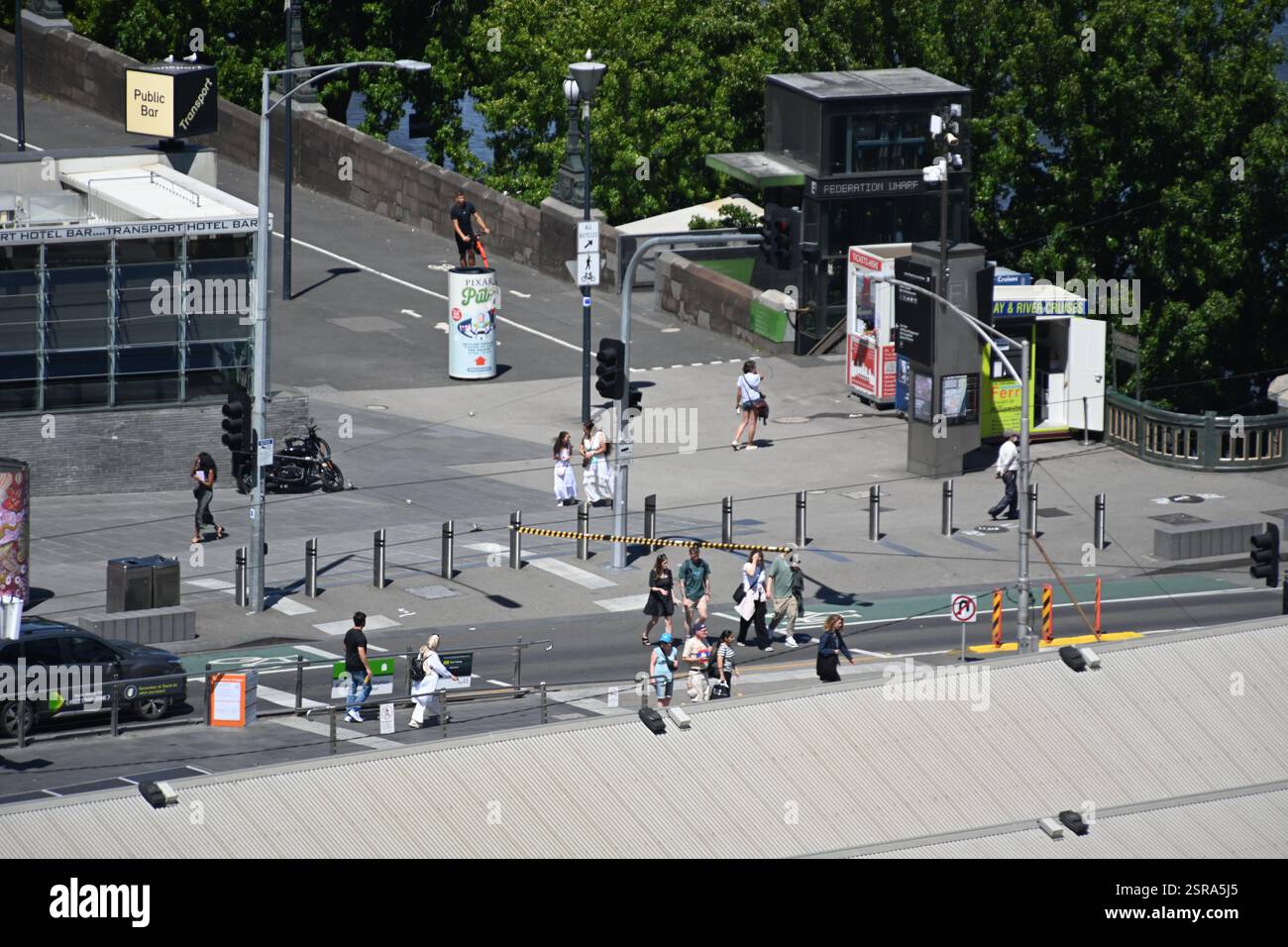 Vue aérienne de Melbourne CBD City Living Banque D'Images