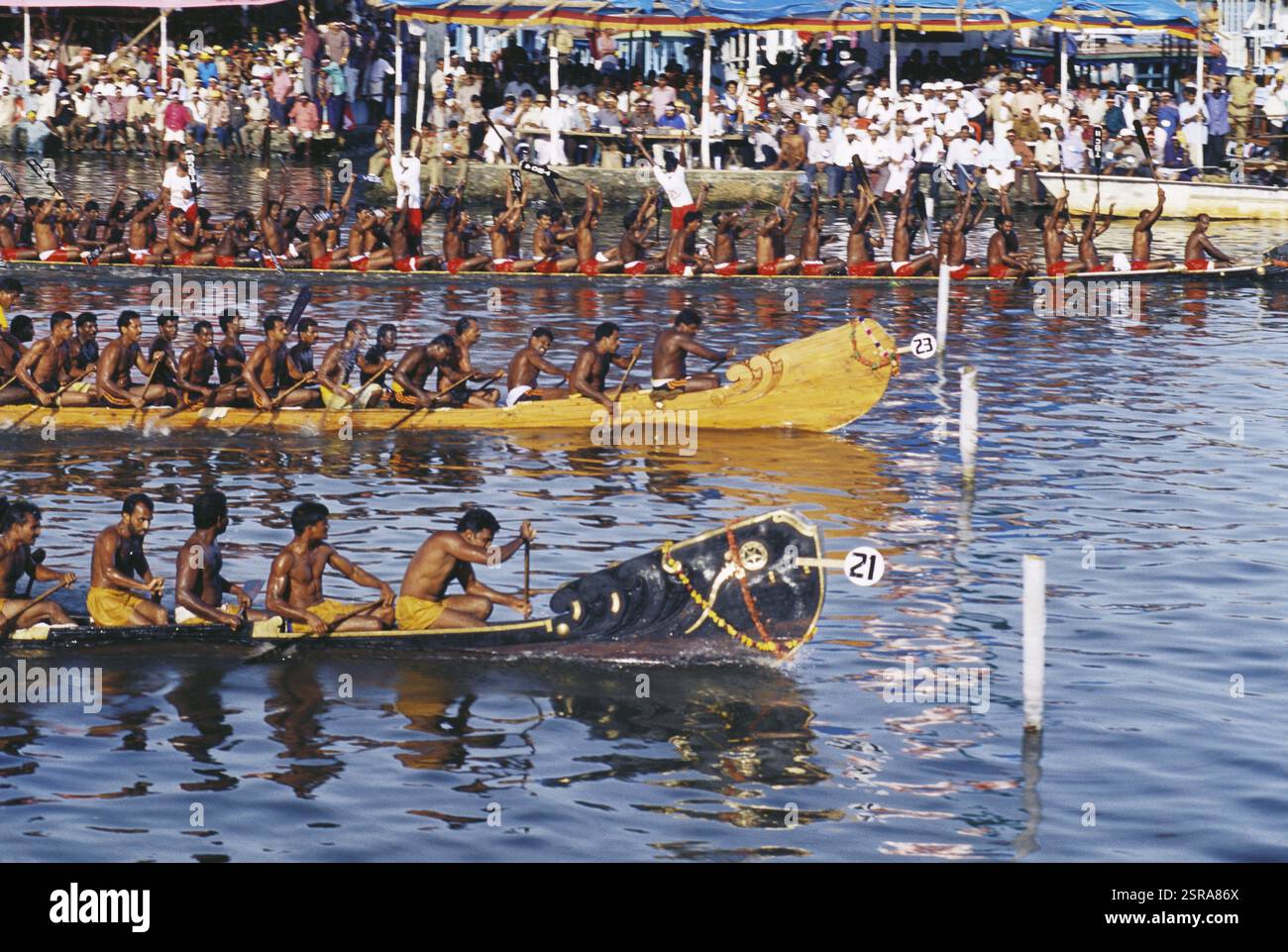 Nehru Boat race Festival 11 août 2001, Allappuzha Alleppey, Kerala, Inde, Asie Banque D'Images
