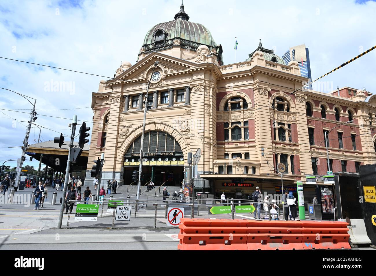 Gare de flinders Street, architecture décisive de style Renaissance française, Melbourne Victoria Australie Banque D'Images