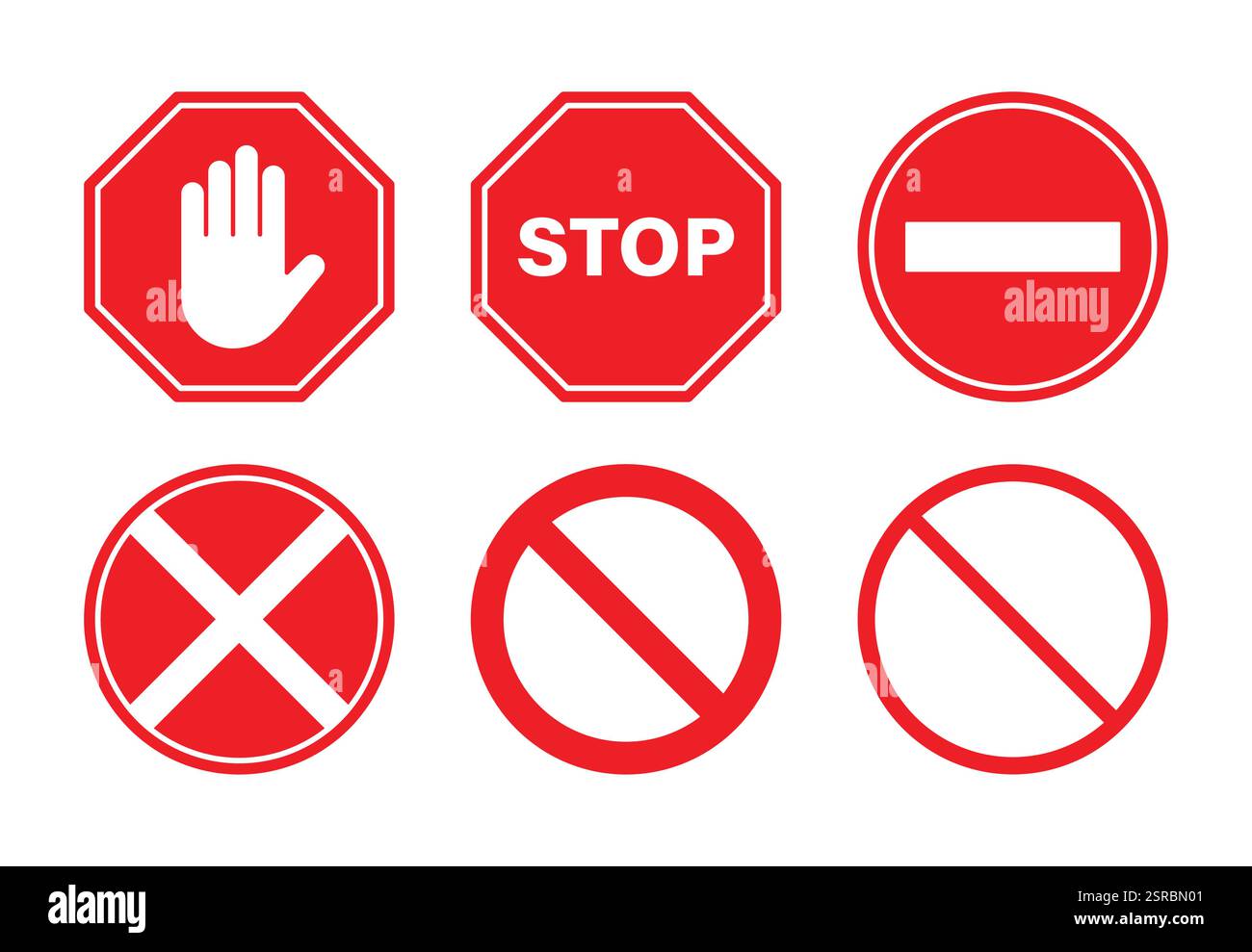 arrêter, ne pas traverser, interdire, interdit, signe social, illustration vectorielle. Illustration de Vecteur