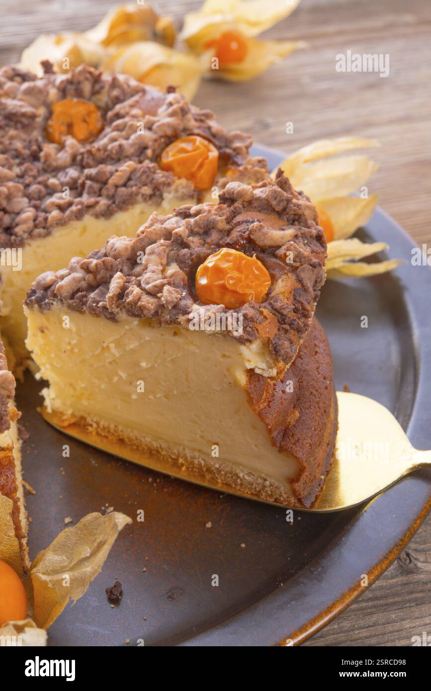 Cheesecake rustique Banque D'Images