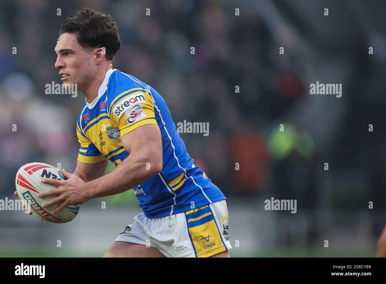Leeds, Royaume-Uni. 15 février 2025. AMT Headingley Rugby Stadium, Leeds, West Yorkshire, 15 février 2024. Betfred Super League Leeds Rhinos v Wakefield Trinity Brodie Croft of Leeds Rhinos Credit : Touchlinepics/Alamy Live News Banque D'Images