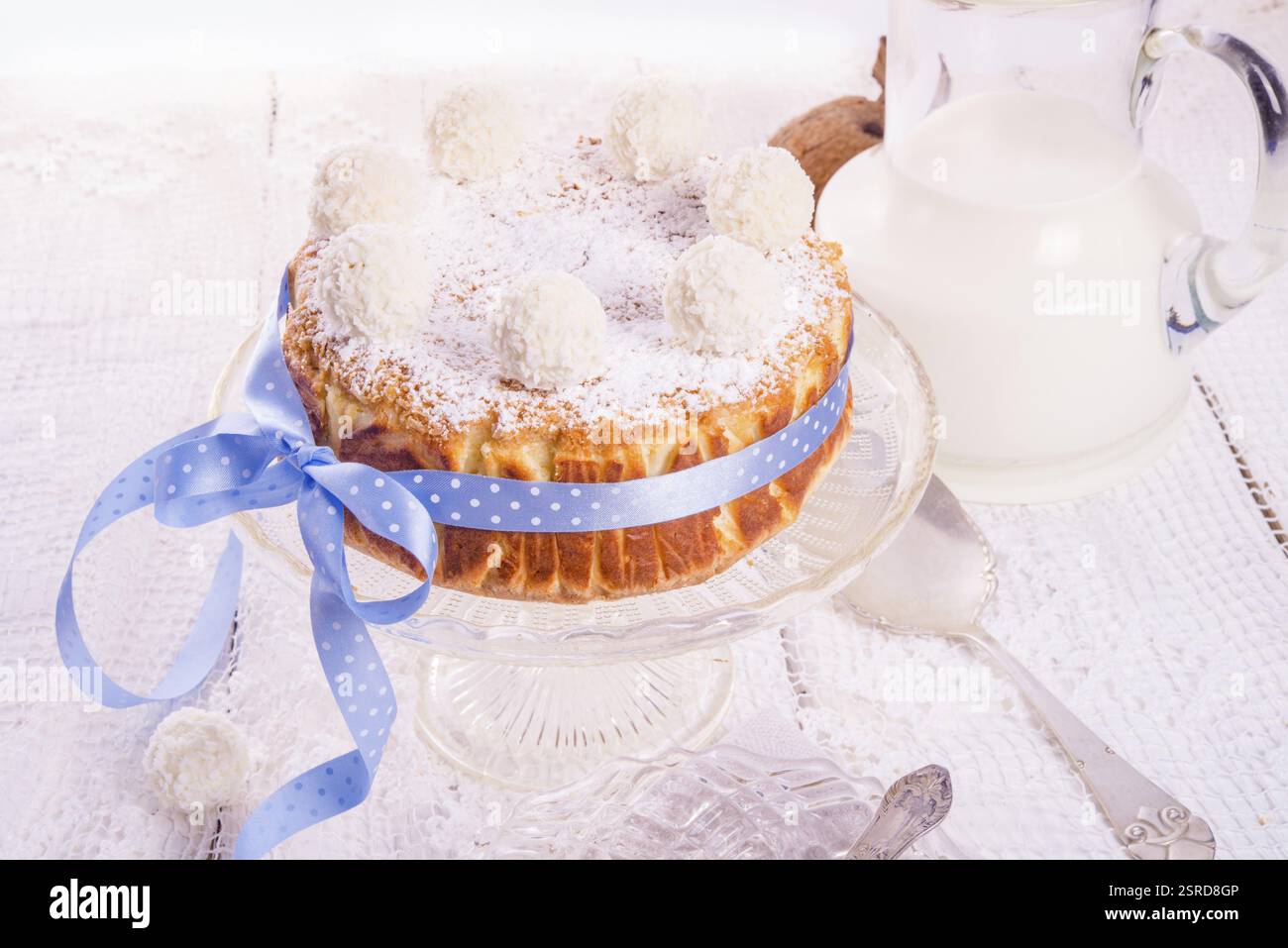 Gâteau de quark de Kokos Banque D'Images