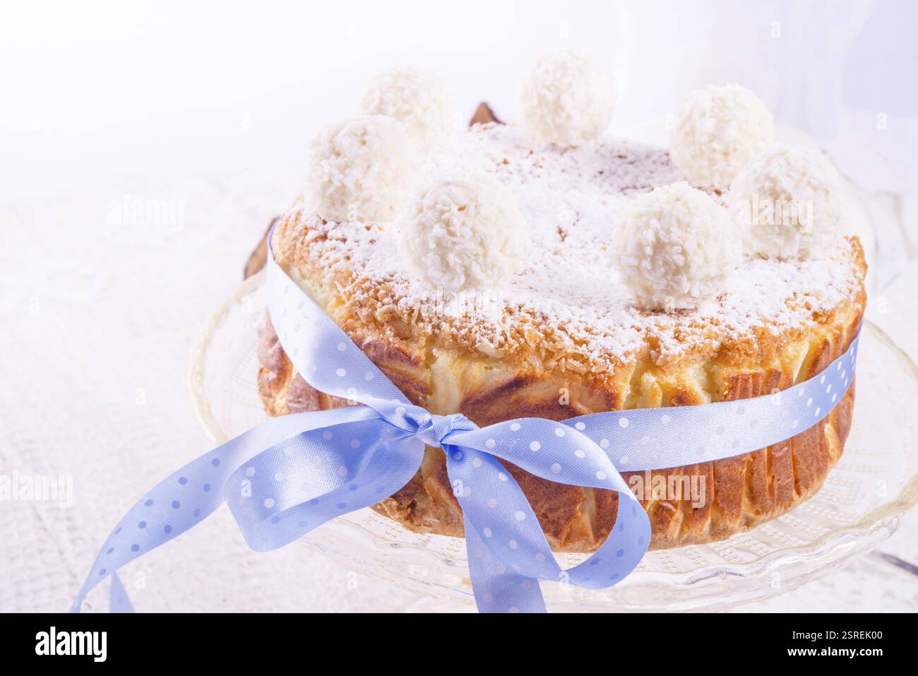 Gâteau de quark de Kokos Banque D'Images