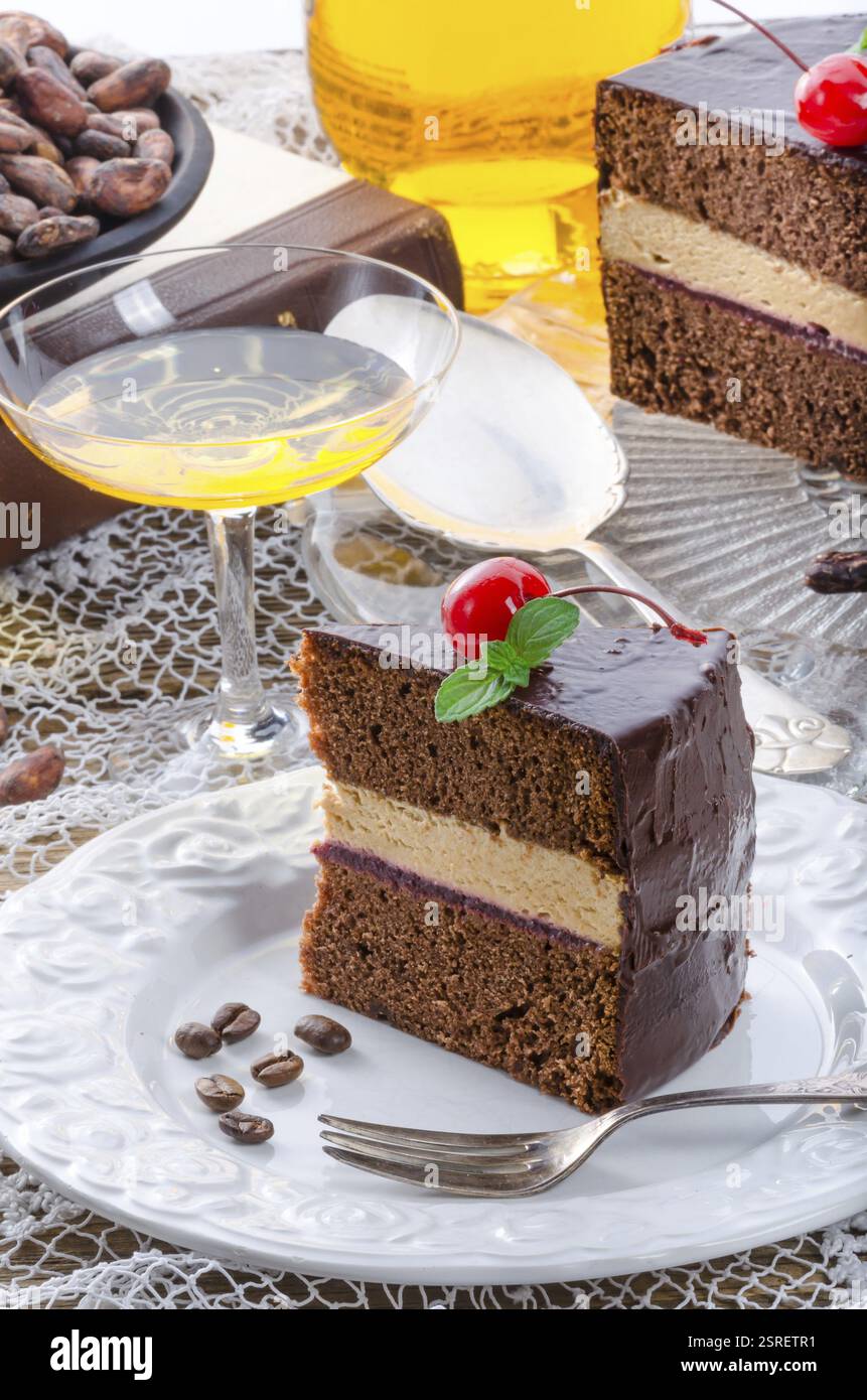 Gâteau au chocolat Banque D'Images