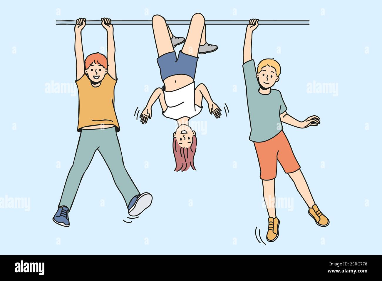 Lächelnde Kinder haben Spaß beim gemeinsamen Spielen im Freien Lächelnde Kinder haben Spaß beim gemeinsamen Spielen im Freien Copyright : xZoonar.com/D Banque D'Images