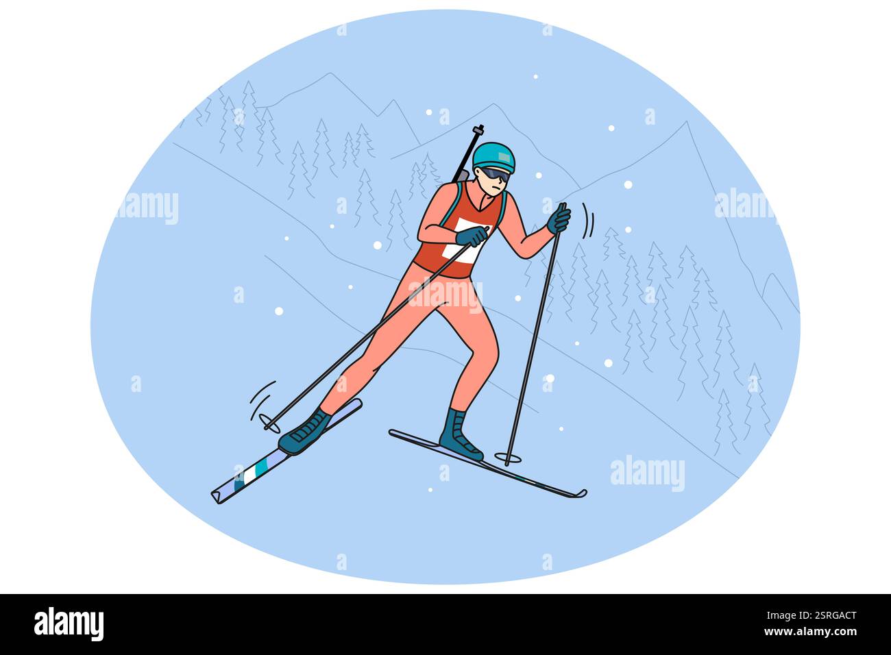 L'homme participe à une compétition de biathlon L'homme participe à une compétition de biathlon Copyright : xZoonar.com/DzianisxVasilyeux 1058905894st Banque D'Images