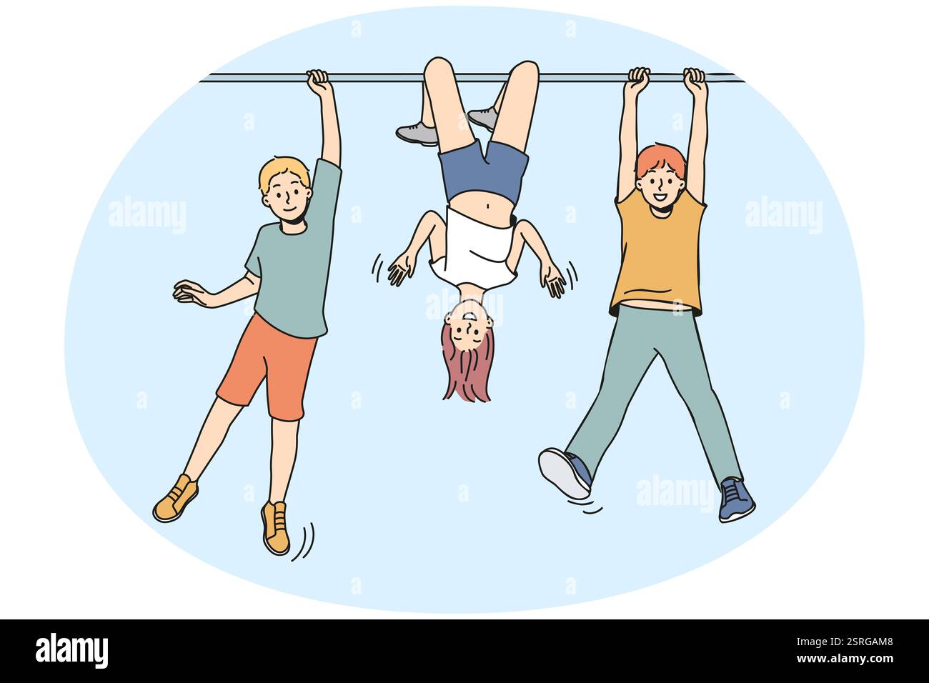 Lächelnde Kinder haben Spaß beim gemeinsamen Spielen im Freien Lächelnde Kinder haben Spaß beim gemeinsamen Spielen im Freien Copyright : xZoonar.com/D Banque D'Images